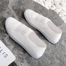 Casual Shoes 2024 In Canvas Korean Fashion Flat Version Travel Driving Student Women's Board Little White Chaussure Femme