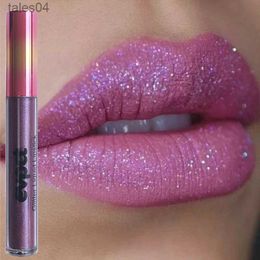 Lipstick Diamond Glitter Lip Gloss Makeup 15 Colors Matte-changing Waterproof Lasting Shimmer Shiny Illusion Natural Liquid Lipstick 240313