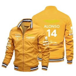 Men's Jackets Aston Martin 2023 14 Fernando Alonso Jack Van F1 Formula 1 Racing Suit Motorcyc Riding Uniform Jacket b1