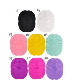 Silicone Makeup Brush cosmetic brush Cleaner Cleaning Scrubber Board Mat washing tools Pad Hand Tool1420585