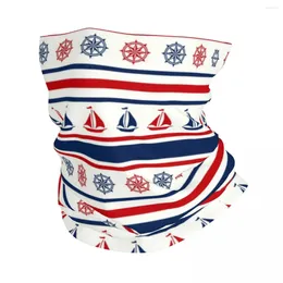 Bandanas Nautical Design Winter Headband Neck Warmer Women Hiking Running Tube Scarf Compass Anchor Sailing Sailor Face Bandana Gaiter