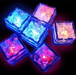 LED toy Ice Cubes Glowing Ball Flash Wedding Festival Christmas Bar Wine Decor Induction Luminous Decoration Supplies