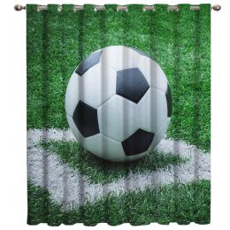 Curtains Soccer Curtains Balls Football Window Curtains for Living Room Bedroom Kitchen Cortinas Para Sala De Estar Polyester Kids Room