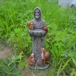 Sculptures Bird Feeder Francis Garden St Statue Outdoor Bath Sculpture Statues Clearance Bowl Figurine Religious Feeding Lawn Decoration