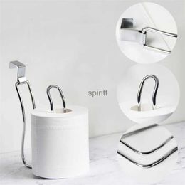 Toilet Paper Holders Wall Mount Toilet Paper Holder No Punching Tissue Towel Roll Dispenser for Bathroom Kitchen Towel RackEasy Hooks 240313