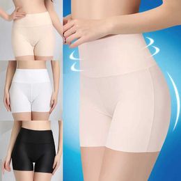 Women's Shorts Summer Women Safety Shorts Pants Seamless Thin Ice Silk High Waist Panties Seamless Anti Emptied Boyshorts Girls UnderwearL24313