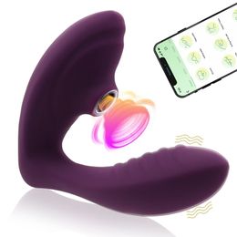 Vagina G Spot Sucker Vibrator Oral Sex Suction Clitoris Nipple Stimulation Wearable Female Masturbation Erotic Toy for Women 240312