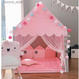 Toy Tents Portable Childrens Tent Folding Kids Tents Tipi Baby Play House Large Girls Pink Princess Castle Child Room Decor L0313