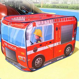 Toy Tents Portable Cartoon Bus Kids Toys Tent Outdoor Childrens Tent Toys Play House Child Toy Baby Room Tent Automatic Pop-up Game Tents L240313