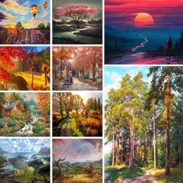 Number Landscape Nature Painting By Numbers Set Oil Paints 50*70 Picture By Numbers Photo Home Decoration For Adults Wall Art Handiwork