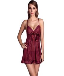 New Sexy Nightgowns Sleepshirts Women Sleepwear Plus Size S6XL Erotic Lace Sheer Elegant Lady Dress Lingerie G String Set5371050