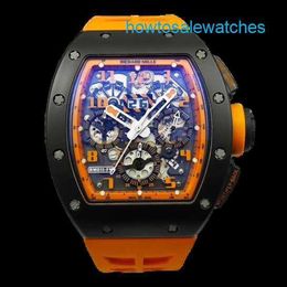 Exciting Wrist Watch Exclusive Wristwatches RM Watch RM011-FM Men's Series RM011 Orange Ceramic Limited Edition Men's Fashion Leisure Sports Mechanical