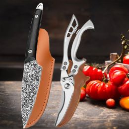 Knives High Hardness Boning Knife Stainless Steel Cutting Tools Scissors Kitchen Slicing Peeling Meat Fruit Cleaver BBQ Utility Knives
