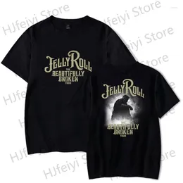 Men's T Shirts Jelly Roll Beautifully Broken Tour T-Shirt Merch Summer For Women/Men Unisex Casuals O-neck Short Sleeve Tshirt Streetwear