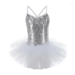 Stage Wear Girls Ballet Gymnastics Dress Sequined Dance Lovely Kids Professional Tutu