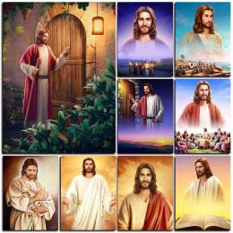 Stitch Religious Belief Diamond Painting Jesus Christian 5d Diamond Embroidery Mosaic Cross Stitch Kits Handmade DIY Home Decoration