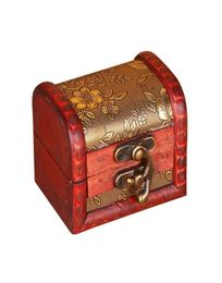 Vintage Jewellery Box Organiser Storage Case Mini Wood Flower Pattern Gift Box Handmade Wooden Small Boxes3279709