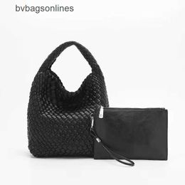 Luxury Bottegs Venets Tote Bag High Quality Handmade Woven Vegetable Basket Bag Hand Held Womens 2024 New Mother and Child Trendy Small with Original 1:1 Logo
