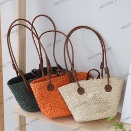 Designer Anagram Tote Raffia Crochet Bag Handbag Detachable Shoulder Strap Crossbody Bags Handmade Woven Single Shoulder Bag With Cow Leather Shopping Bag Pouches