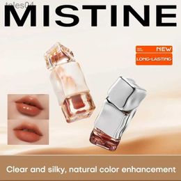 Lipstick MISTINE Latte Lip Glaze Juicy Lip Cream Two Textures Double Effect Watery lipstick Soft Mist Lip Mud Makeup Cosmetics 240313