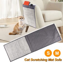 Scratchers Cat Scratching Mat Sofa Protector With 2 Pockets Natural Sisal Cat Scratcher Couch Armrest Cover Easy Installation Scratch Pad