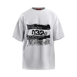 24ss Europe Bar Code Print Plus Size Tee Men t shirt Spring Summer Women Street skateboard Casual cotton Tshirt 0313