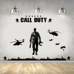 Stickers Army Military Soldier Wall Stickers for Kids Rooms Nursery Children Boys Bedroom Vinyl Wallpaper Art Decor Poster Decals