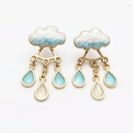 Dangle Earrings Raylene Europe And The United States Cross-border Cloud Fashion Tassel Raindrops Ladies Ear Pin