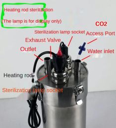 Equipment Fish Tank CO2 Bubble Diffuser Atomizer Exteranl Bucket Atomizer Bubble Diffuser CO2 for Planted Aquariums Fish Tanks