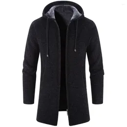 Men's Trench Coats Autumn And Winter Cashmere Cardigan Chenille Outwear Sweater Men Coat Windbreaker Jackets