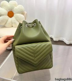 Designer-Rucksack für Damen, klassischer Handtaschen-Rucksack, Kaviar-Ledertaschen, Kalbsleder, echtes Leder, Gold-Metall-Hardware, Kordelzug, Eimer-Handtaschen, Designer-Büchertasche