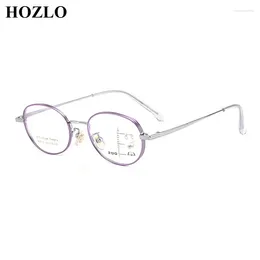 Sunglasses Women Pure Titanium Progressive Multifocals Reading Glasses Female Ultralight Hyperopia Presbyopia Spectacles Magnifier