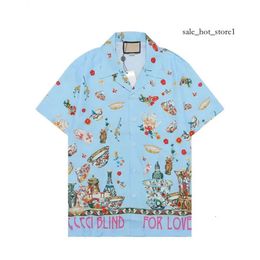 Men's Casual Shirts Designer Shirt 23ss Mens Button Up Shirts Print Bowling Shirt Hawaii Floral Casual Shirts Men Slim Fit Short Sleeve Dress Hawaiian T-shirt 596