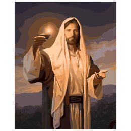 Number Jesus Christ Picture By Number DIY kits Acrylic Paint Drawing Figure Canvas With Framed Painting Coloring By Numbers Decoration