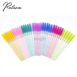 Makeup Brushes 50 Shiny Eyelash Eyelash Brush Mascara Applicator Eyebrow Brush Comb Wand Wire Brush Makeup Brush ldd240313