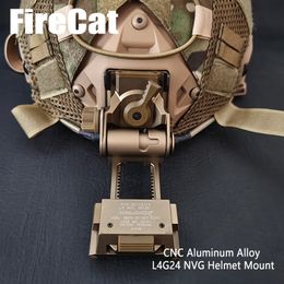 L4G24 Aluminium alloy flip bucket double tube four eye night vision instrument with connecting bracket tactical cuttlefish dry helmet base lll