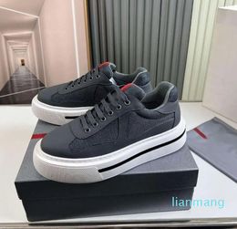 2024 Shoes For Men Triangle Logo Breathable Mesh Thick Sole Raised Height Board Shoes