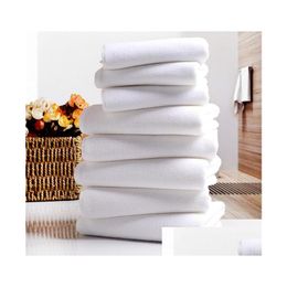 Towel White El Soft Microfiber Fabric Home Cleaning Face Bathroom Hand Hair Bath Drop Delivery Home Garden Home Textiles Dhrqx