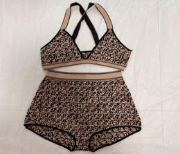 Sexy Knitted Bikini Swimwear Thong Bathing Suit Women High Waist Crochet Swimsuit With Letter3620637