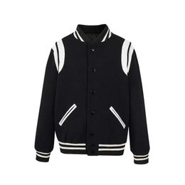 C-line wool baseball jacket American vintage preppy letter embroidered jacket men's and women's coat lovers lazy loose jacket luxury everything 2403136