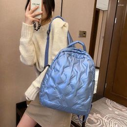 Backpack Winter Brand European Fashion Casual Space Cotton Quilted Padded Shoulder Bag Business
