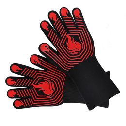 Gloves BBQ Fireproof Silicone Gloves Washable Breathable Wearing Gloves for Indoor Outdoor Cooking