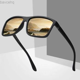 Klasik Polarize Güneş Gözlüğü Erkekler Marka Tasarımı Sürüş Bisiklet Bisikleti Balıkçılık Kare Çerçeve Güneş Gözlük UV400 Gafas de Sol LDD240313
