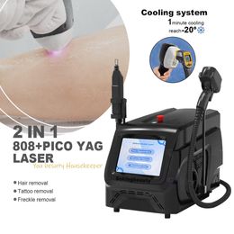 2 in 1 High Power Super Effective Ice Cool Painless Diode Laser Hair Removal ND Yag Picosecond Laser Tattoo Pigmentation Removal Machine