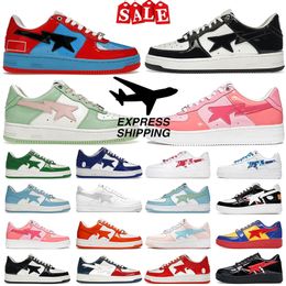 men women designer Casual shoes Black Sax Orange Black White Combo Pink Pastel Green Camo Blue Blue Suede mens trainer sneakers