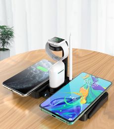 Fast Wireless Charger 4 in 1 Wireless Charging Stand For Mobile Phone Watch Earphone5670853