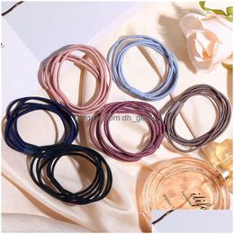 Hair Rubber Bands Ins Style Women Girls Ponytail Holder Elastic Band For Kids Colorf Ties Pearl Charm With Rope Storage Box Drop Deliv Dhnmr