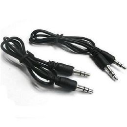 100pcslot 35mm 50CM Male to Male Audio Aux Plug 3Ring Mini AV Cable4680129