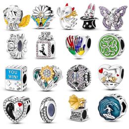 925 Sterling Silver charm Bracelet beads charms Halloween Style Cute Hat Rabbit Beads 46