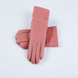 - Classic quality bright leather ladies leather gloves Women's wool gloves 100% guaranteed quality221W